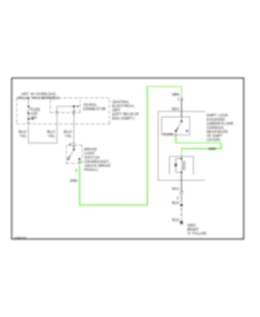 Shift Interlock Wiring Diagram for Volvo V70 AWD 1998