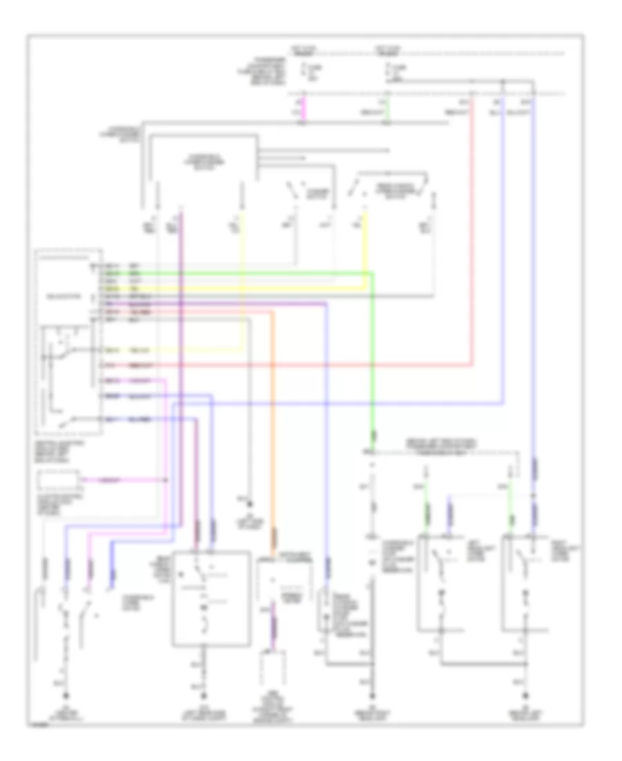 Электросхема стеклоочистителя, дворников и омывателя для Volvo V40 2002