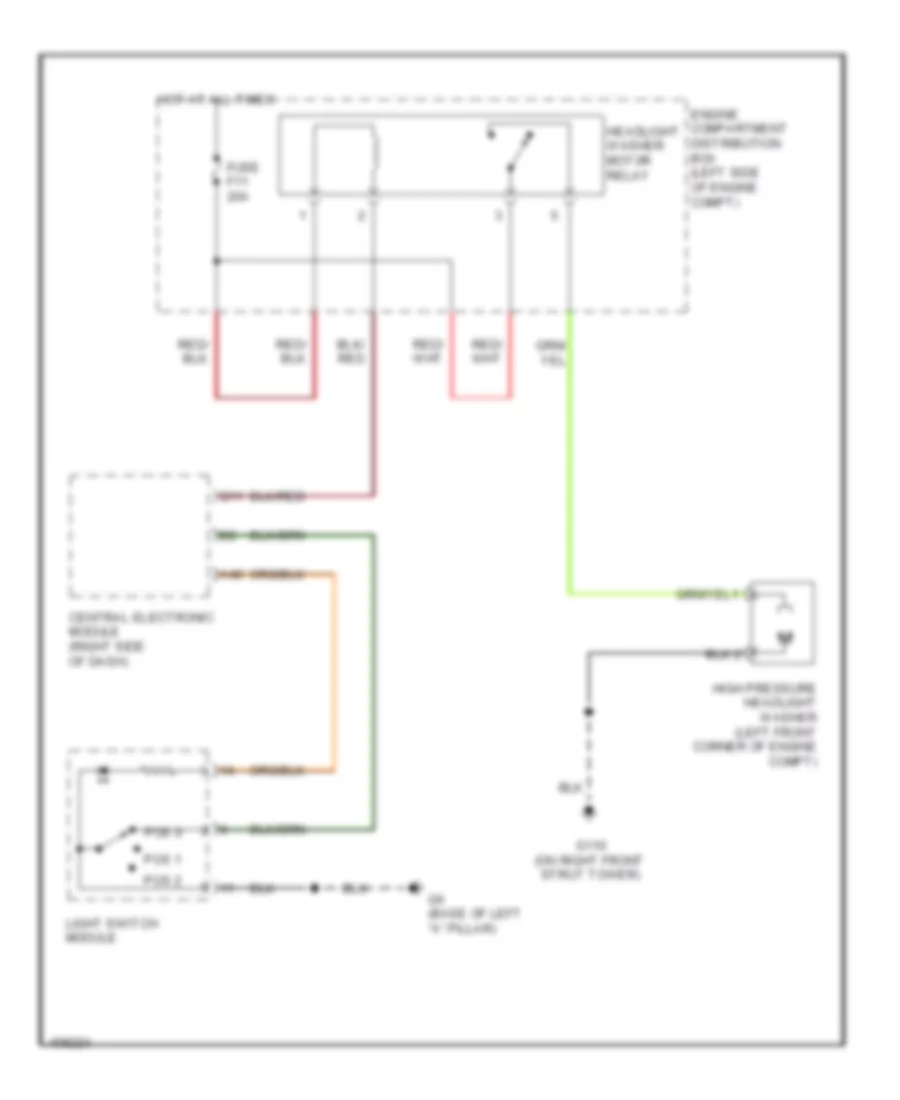 Headlamp Washer Wiring Diagram for Volvo C30 T 5 R Design 2013