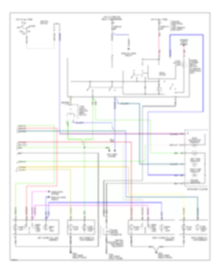 Exterior Lamps Wiring Diagram 2 of 2 for Volvo V70 T 5 1998