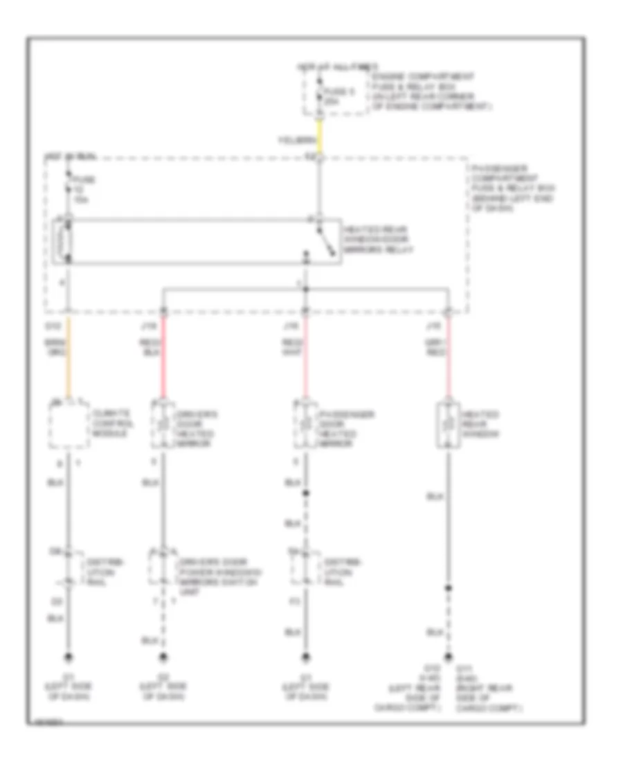 Defoggers Wiring Diagram for Volvo S40 2003