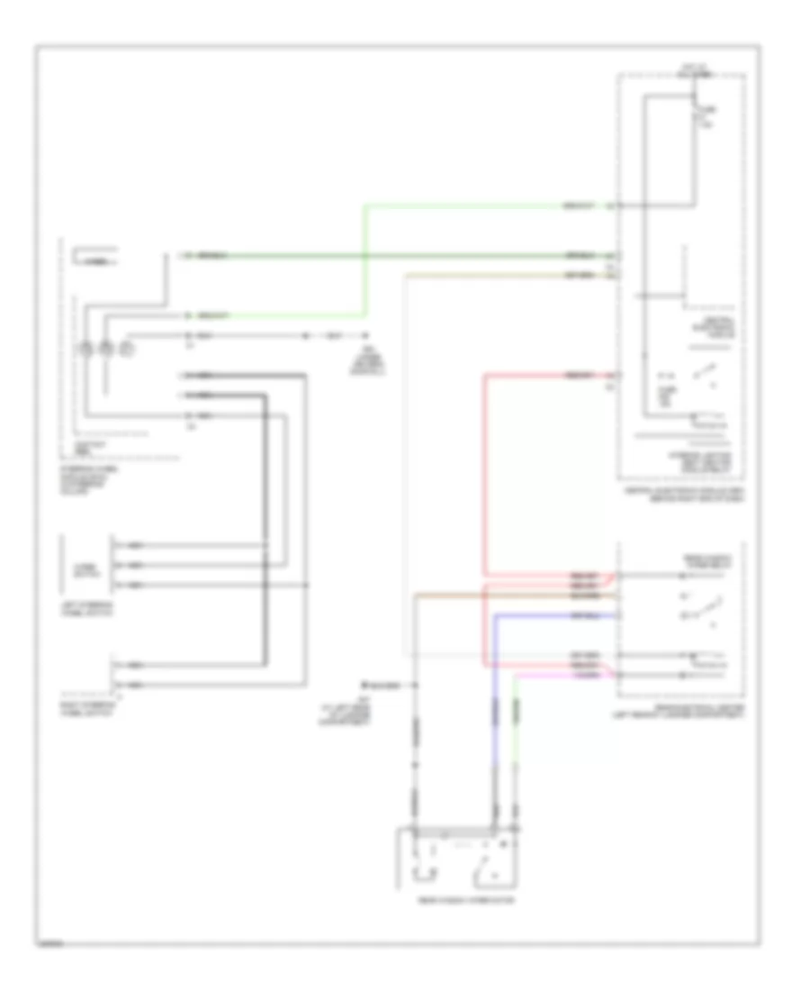 Rear WiperWasher Wiring Diagram, Late Production for Volvo V70 2008