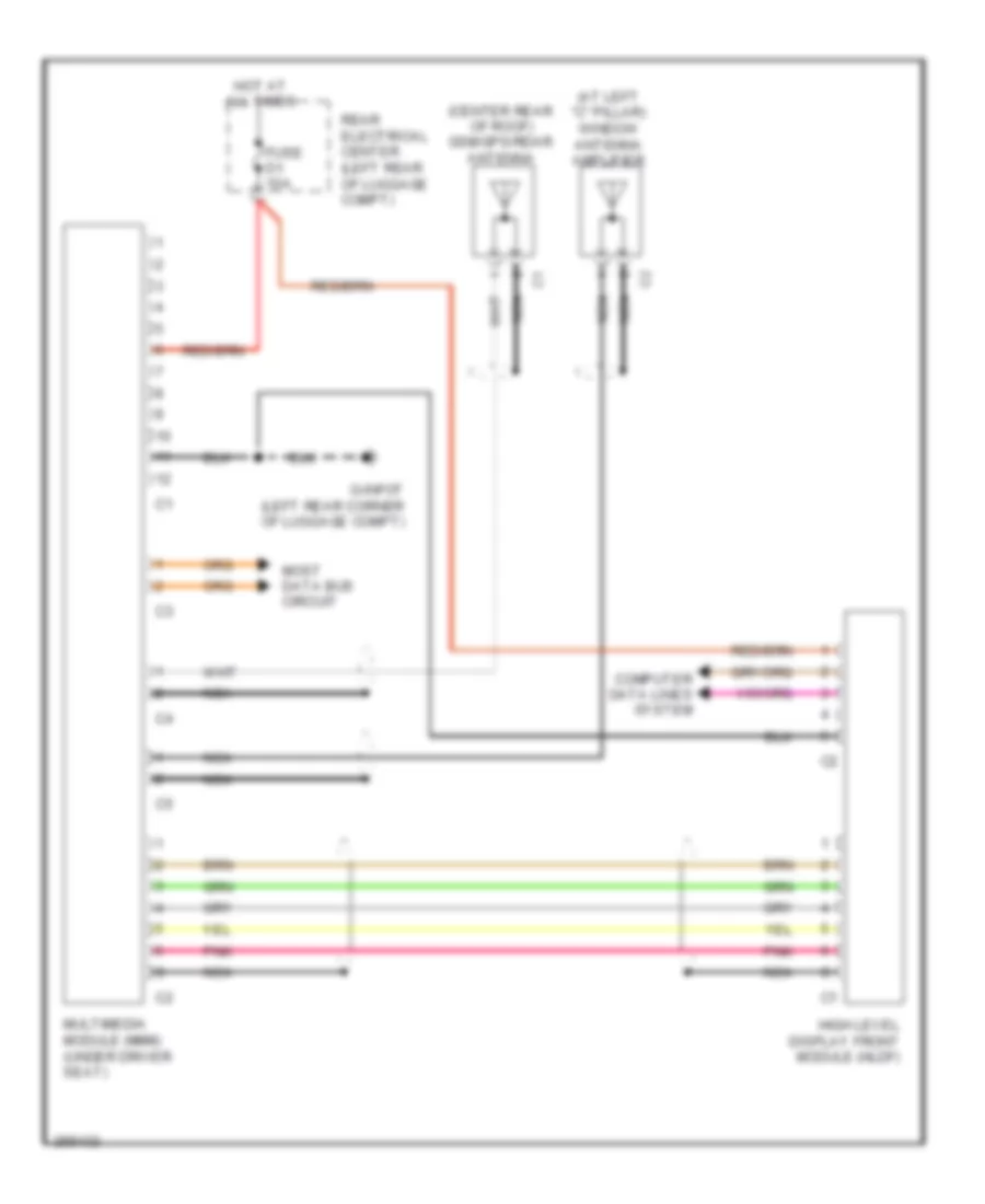 Multimedia  Traffic Information Wiring Diagram Late Production for Volvo V70 2008