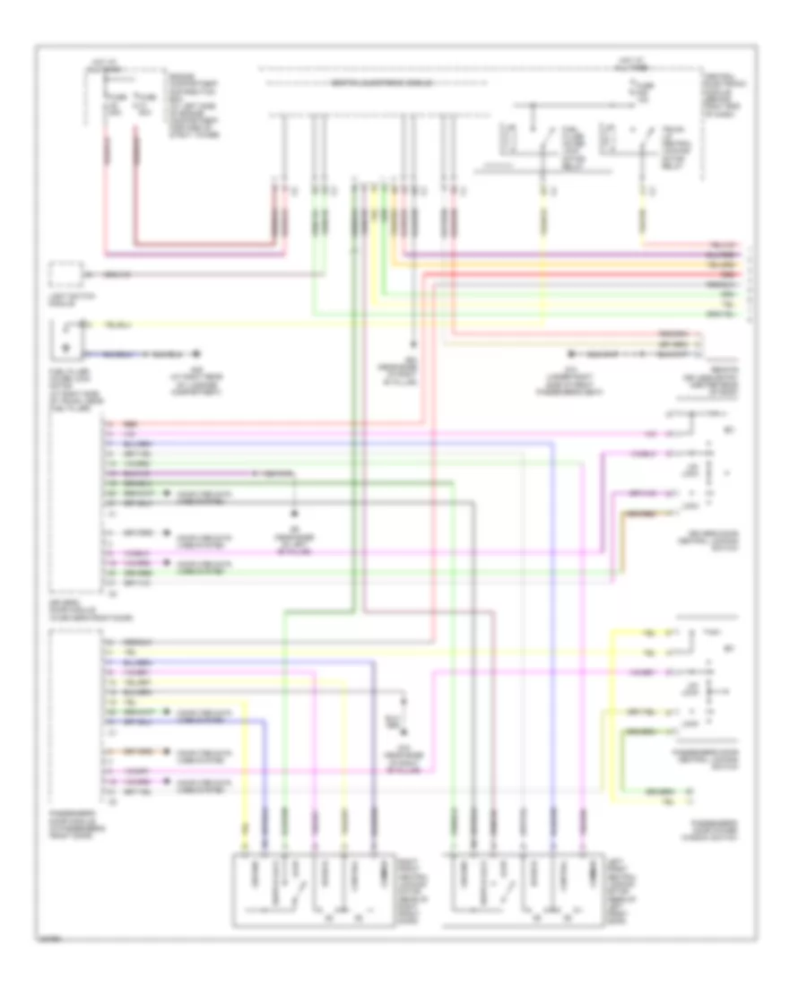 Power Door Locks Wiring Diagram, Late production without Intelligent Key (1 of 2) for Volvo V70 2008