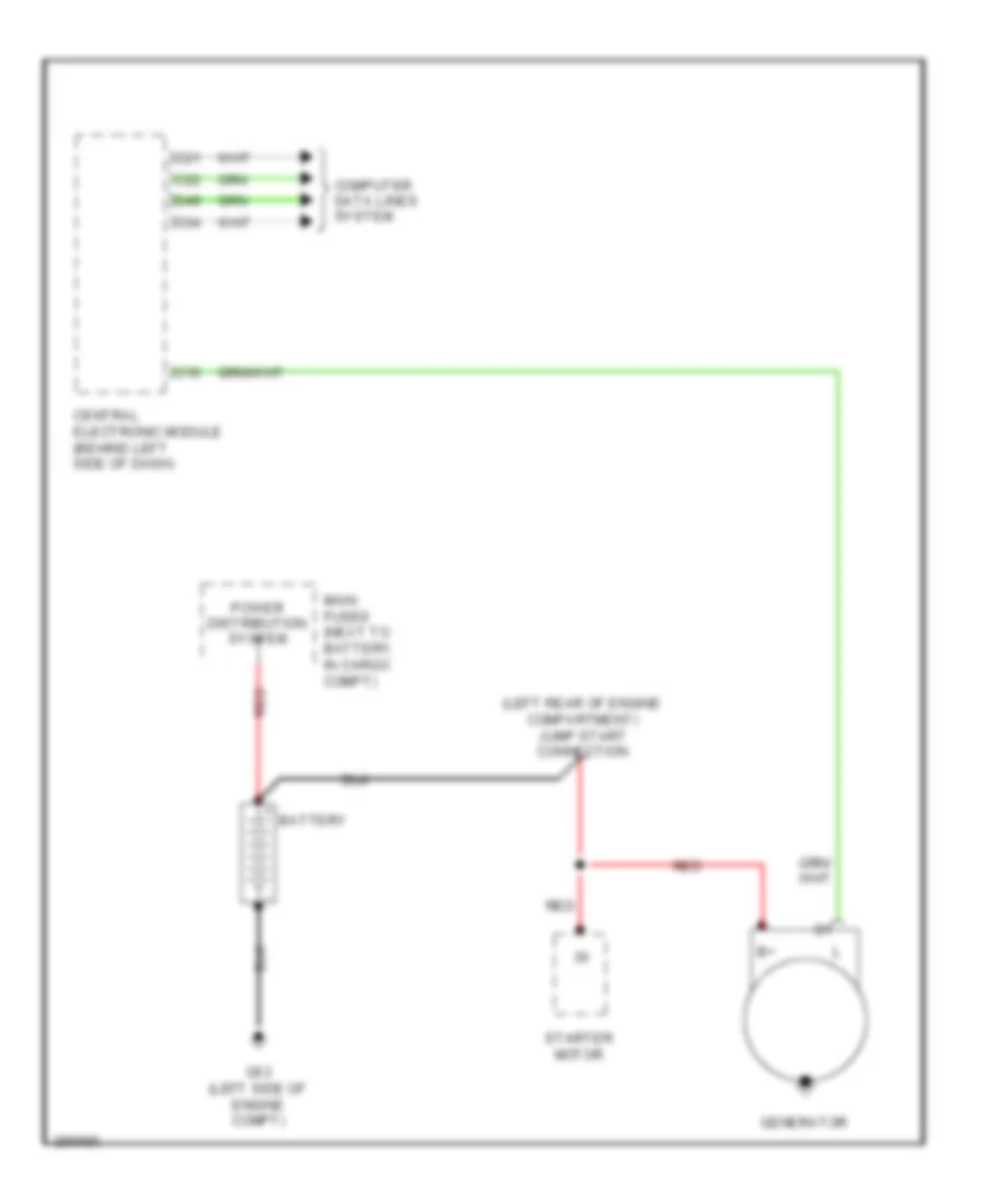 Charging Wiring Diagram Early Production for Volvo V70 2008