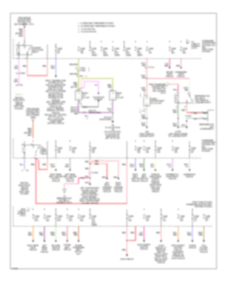 Power Distribution Wiring Diagram 3 of 3 for Volvo S80 2013