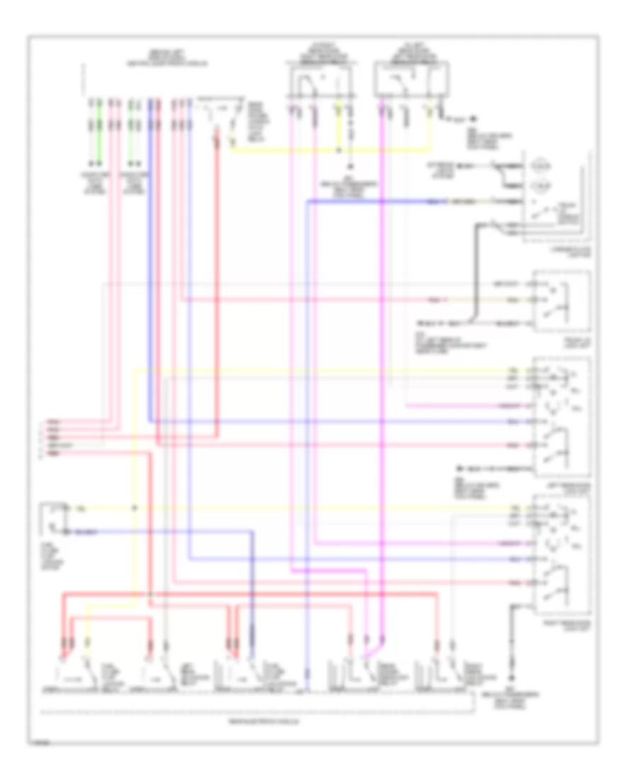 Power Door Locks Wiring Diagram 2 of 2 for Volvo S60 T 5 2003