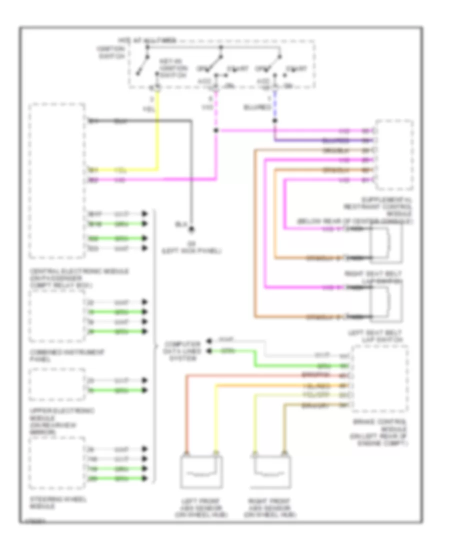 Warning Systems Wiring Diagram for Volvo S60 T 5 2003