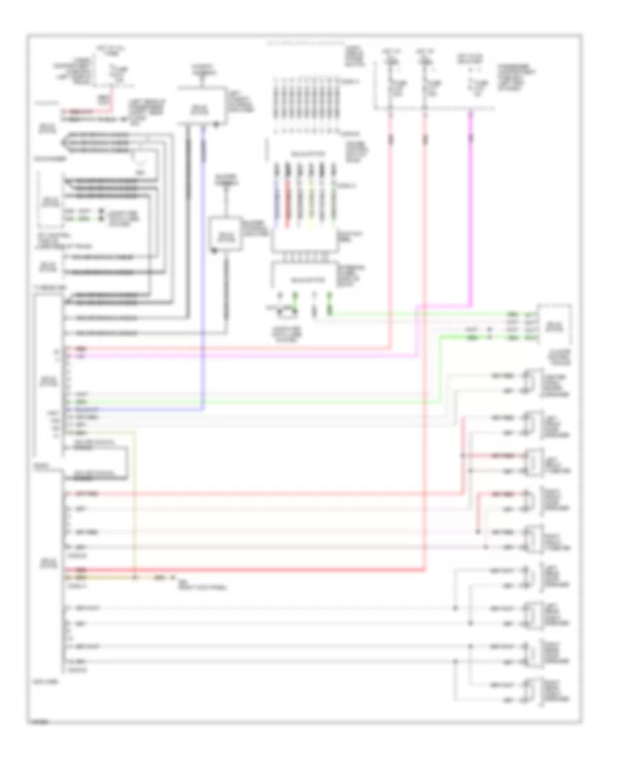 Radio Wiring Diagram with Amplifier for Volvo S80 2003