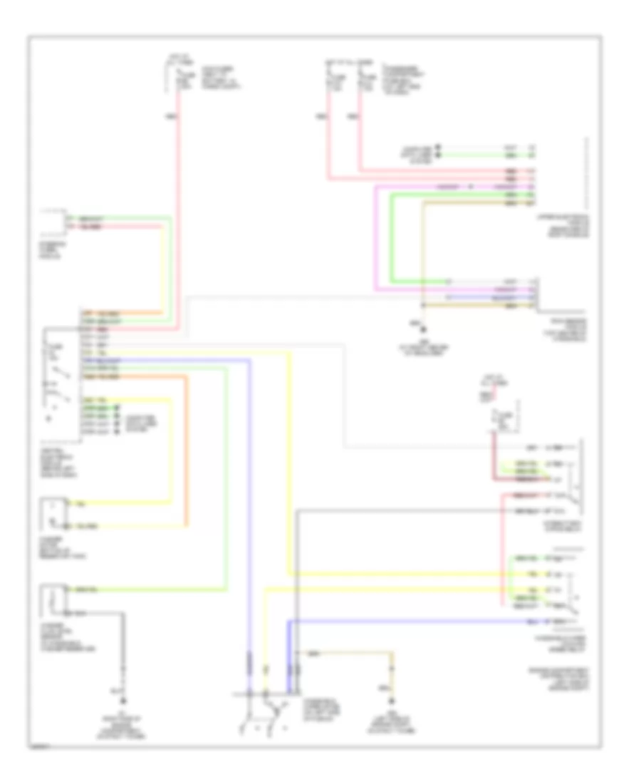 Электросхема передних стеклоочистителей дворников и омывателя лобового стекла для Volvo XC90 V8 2008