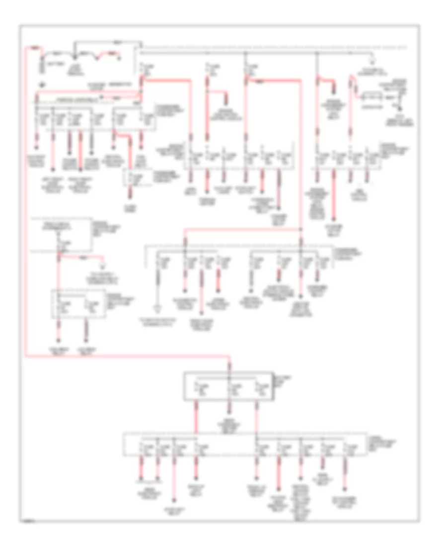 Power Distribution Wiring Diagram 1 of 2 for Volvo S80 1999