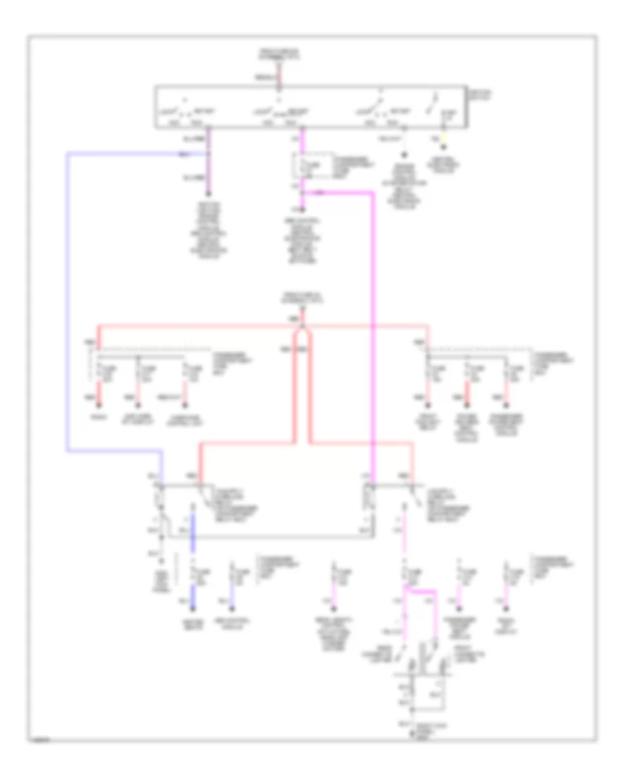 Power Distribution Wiring Diagram (2 of 2) for Volvo S80 1999