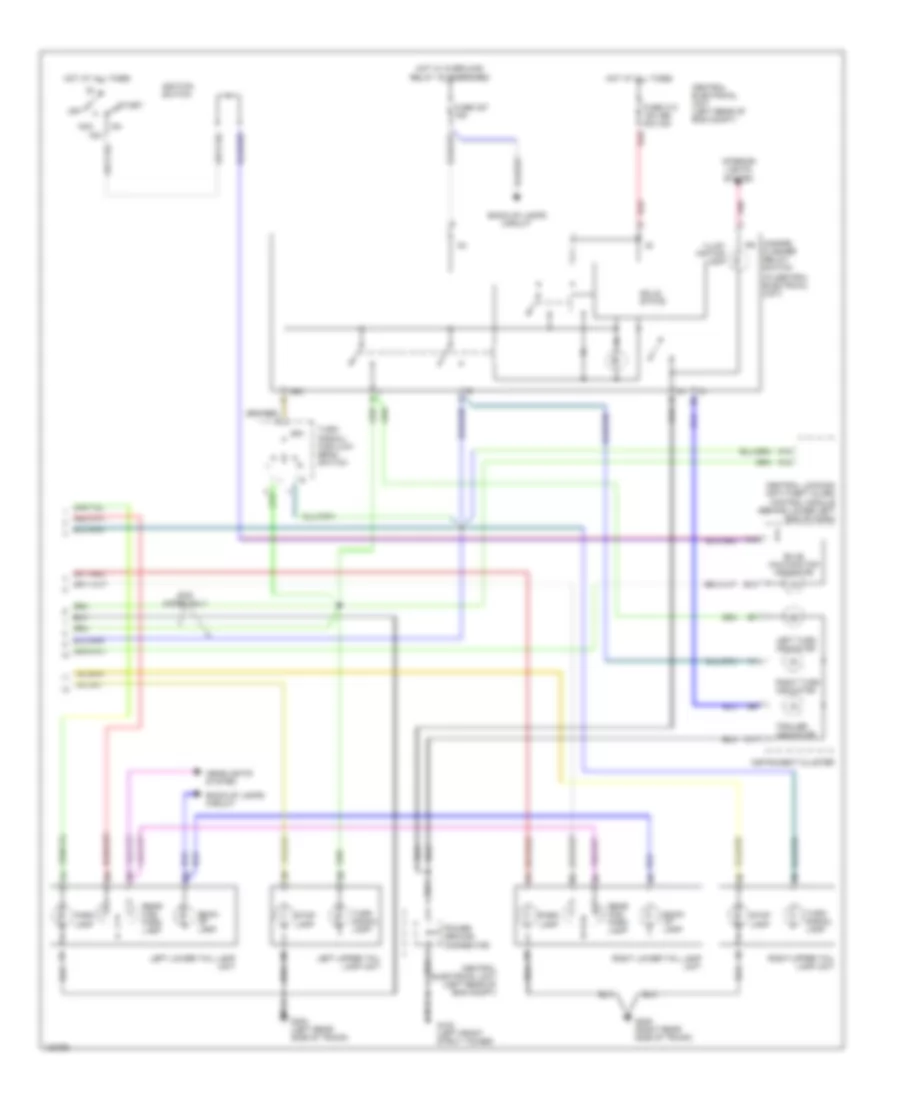Exterior Lamps Wiring Diagram 2 of 2 for Volvo V70 1999