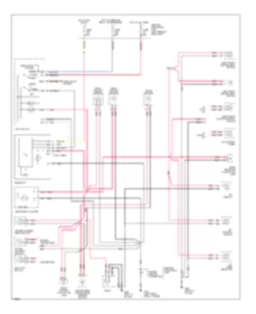 Instrument Illumination Wiring Diagram for Volvo V70 1999