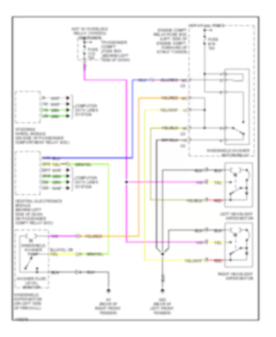 схема шайбы фары для Volvo V70 T-5 2003