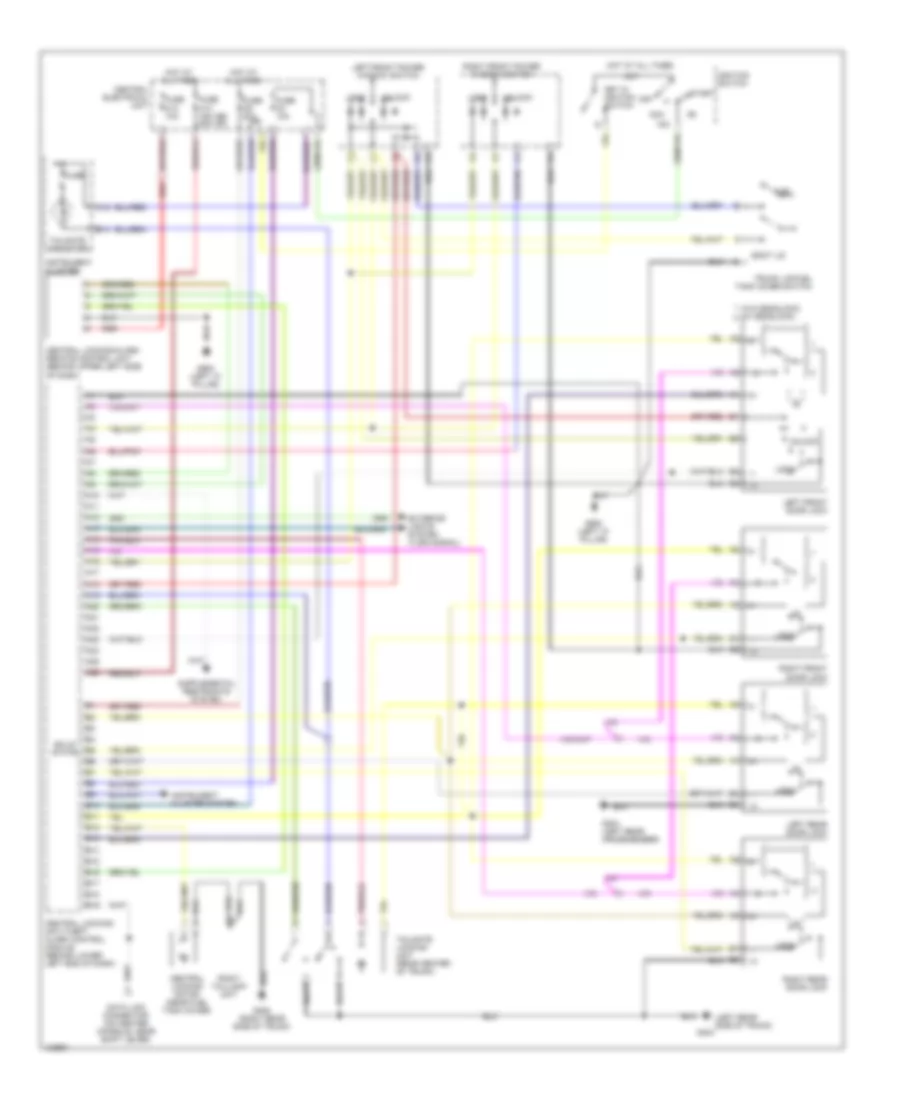 Power Door Lock Wiring Diagram for Volvo V70 R 1999