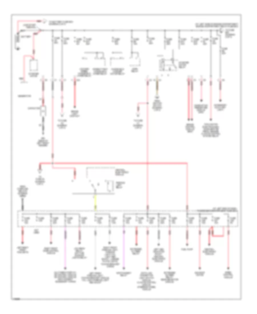 Power Distribution Wiring Diagram 1 of 3 for Volvo XC90 2003