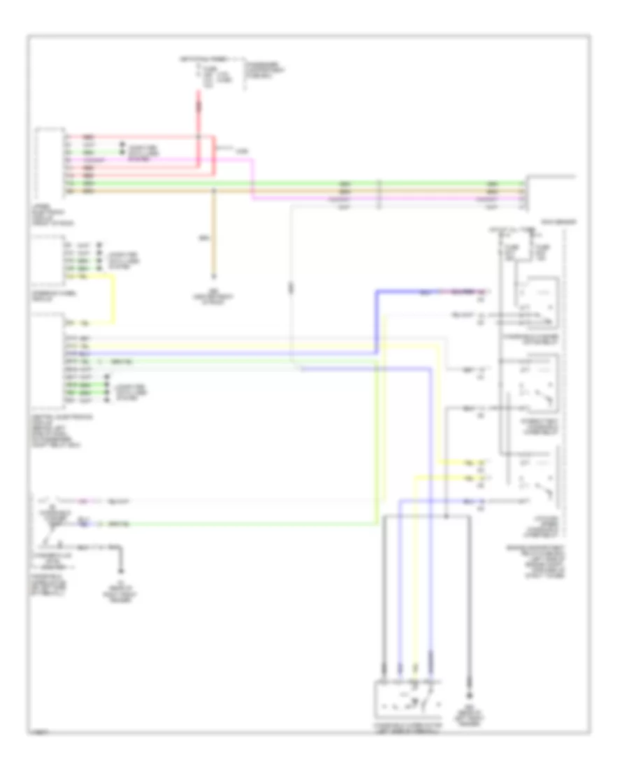 Электросхема передних стеклоочистителей дворников и омывателя лобового стекла для Volvo XC90 2003