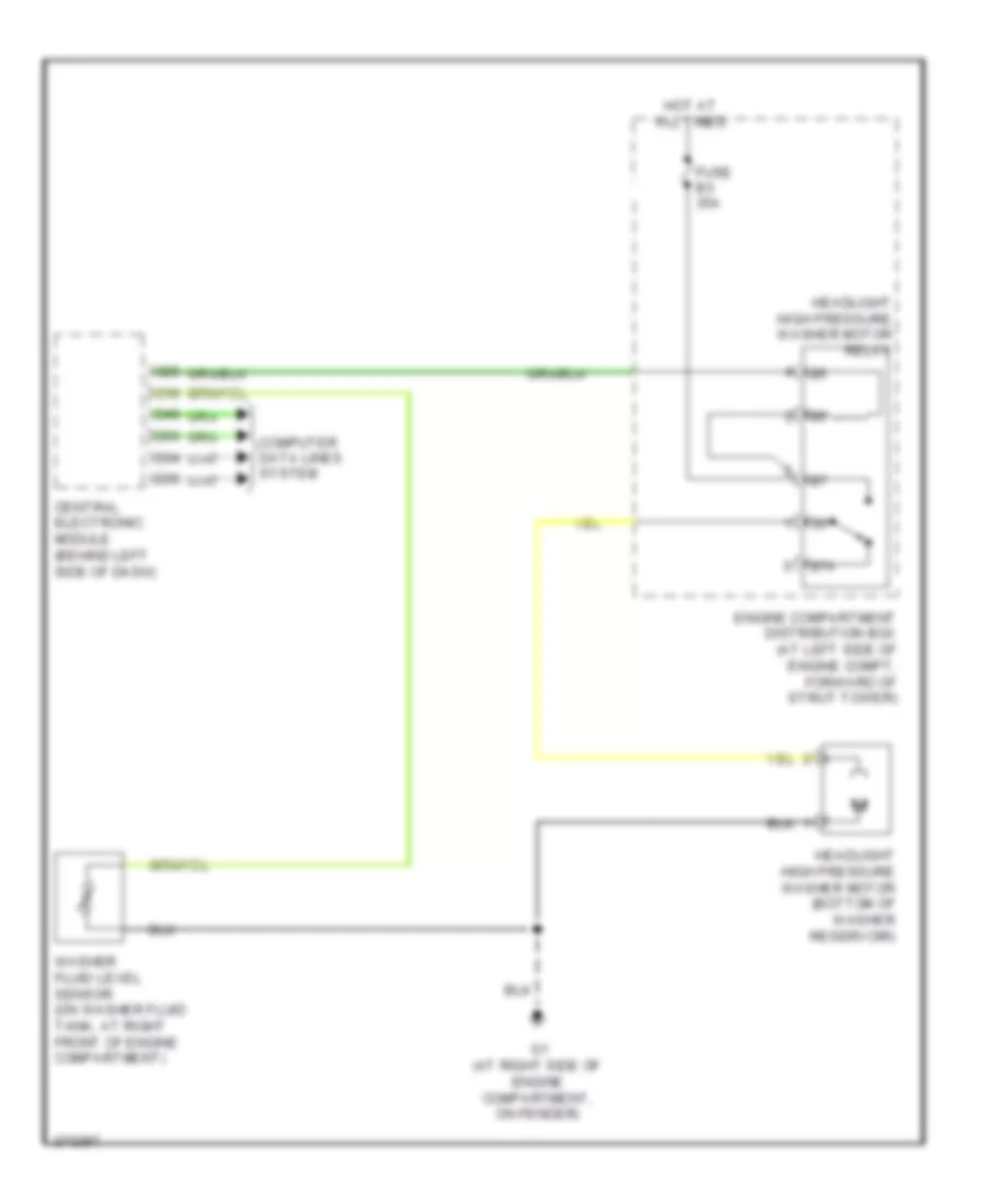 схема шайбы высокого давления фары для Volvo S60 2009