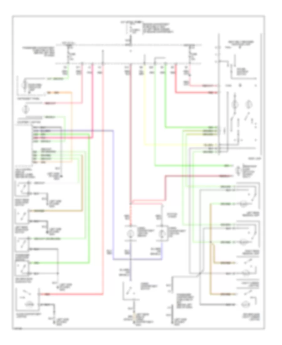 Courtesy Lamps Wiring Diagram with Reading Lights for Volvo S40 2000