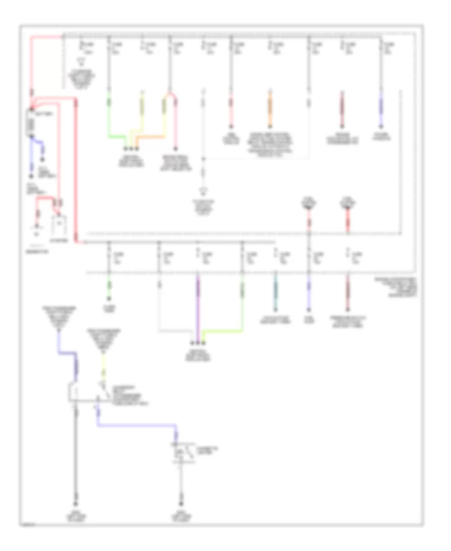 Power Distribution Wiring Diagram 1 of 3 for Volvo S40 2000