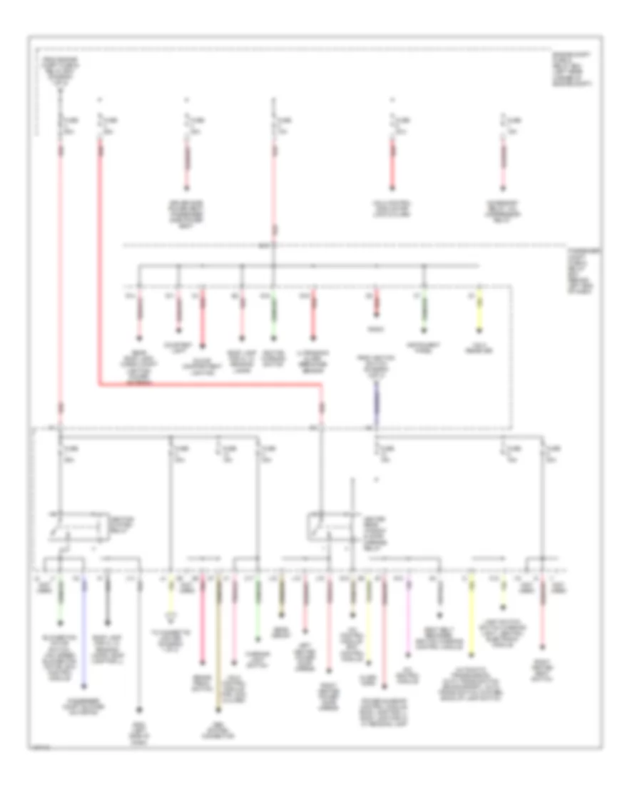 Power Distribution Wiring Diagram (2 of 3) for Volvo S40 2000