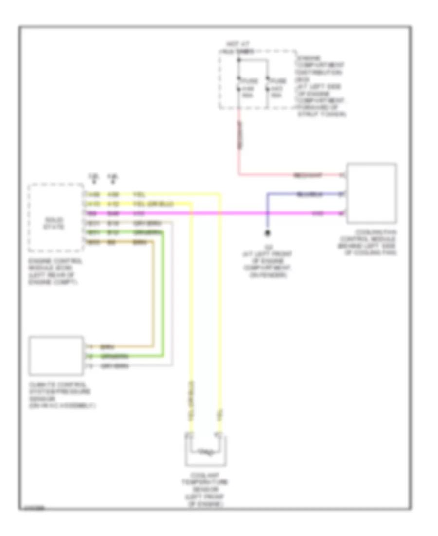 Cooling Fan Wiring Diagram for Volvo S80 2009