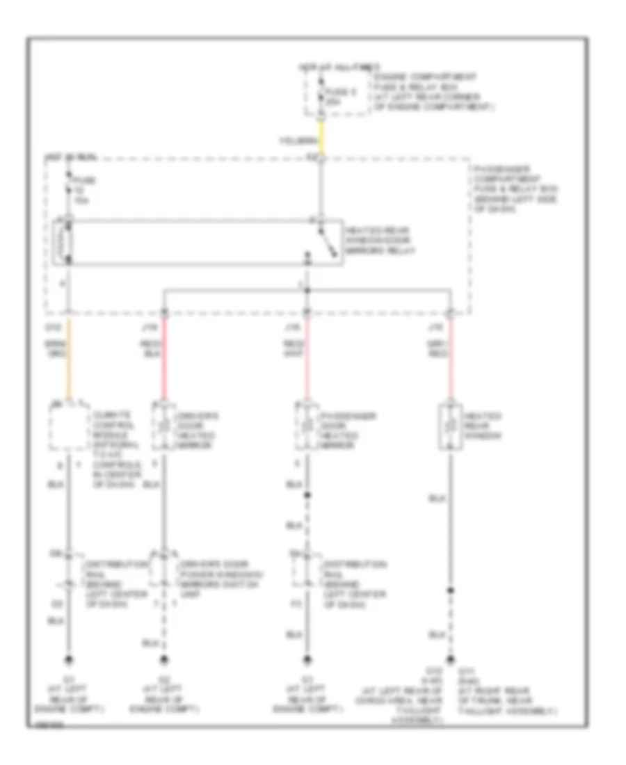 Defoggers Wiring Diagram for Volvo S40 2004