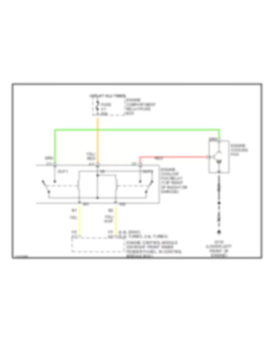 Cooling Fan Wiring Diagram for Volvo S70 AWD 2000