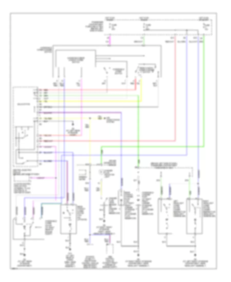 Электросхема стеклоочистителя, дворников и омывателя для Volvo S40 LSE 2004