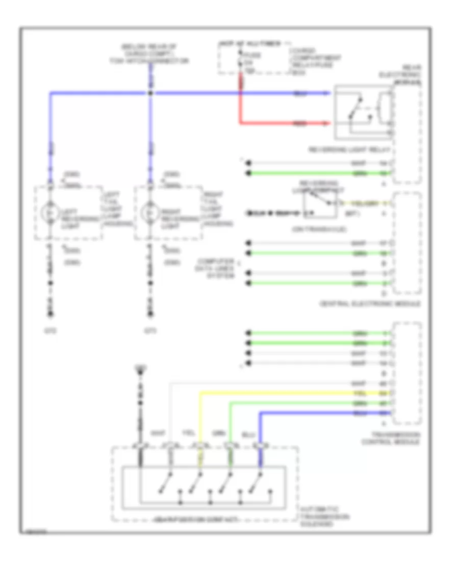 Back up Lamps Wiring Diagram for Volvo S60 2004