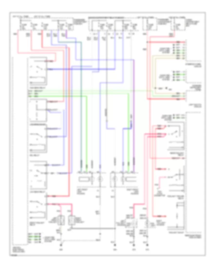 Headlights Wiring Diagram with Xenon Lamps for Volvo S60 2004