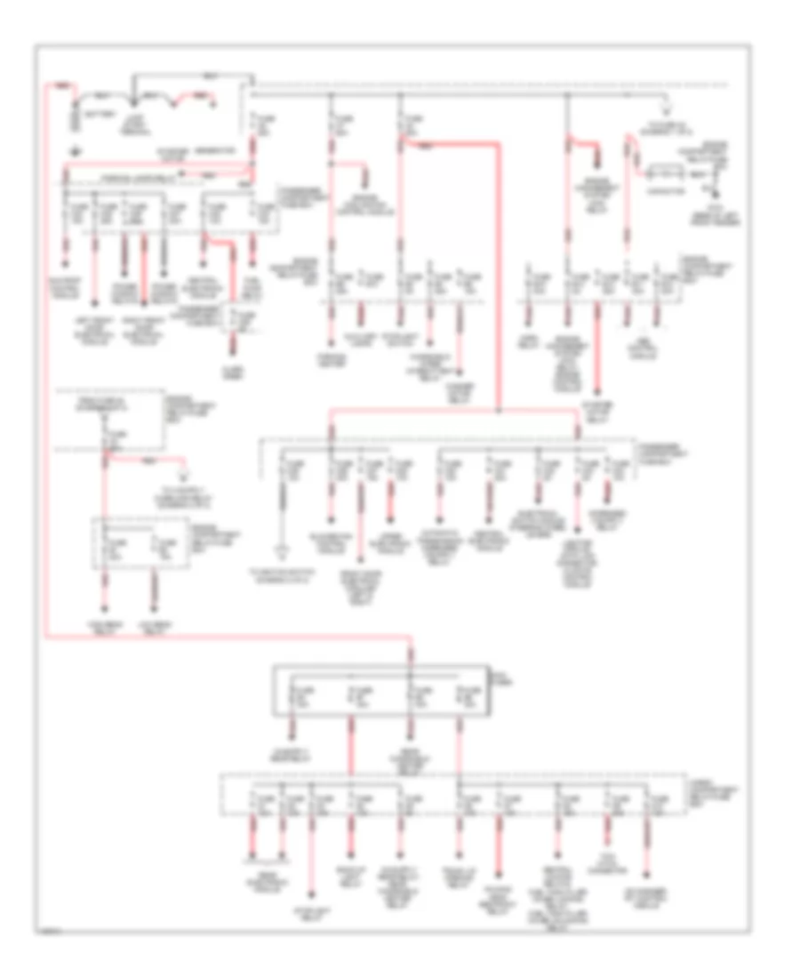 Power Distribution Wiring Diagram 1 of 2 for Volvo S80 2000