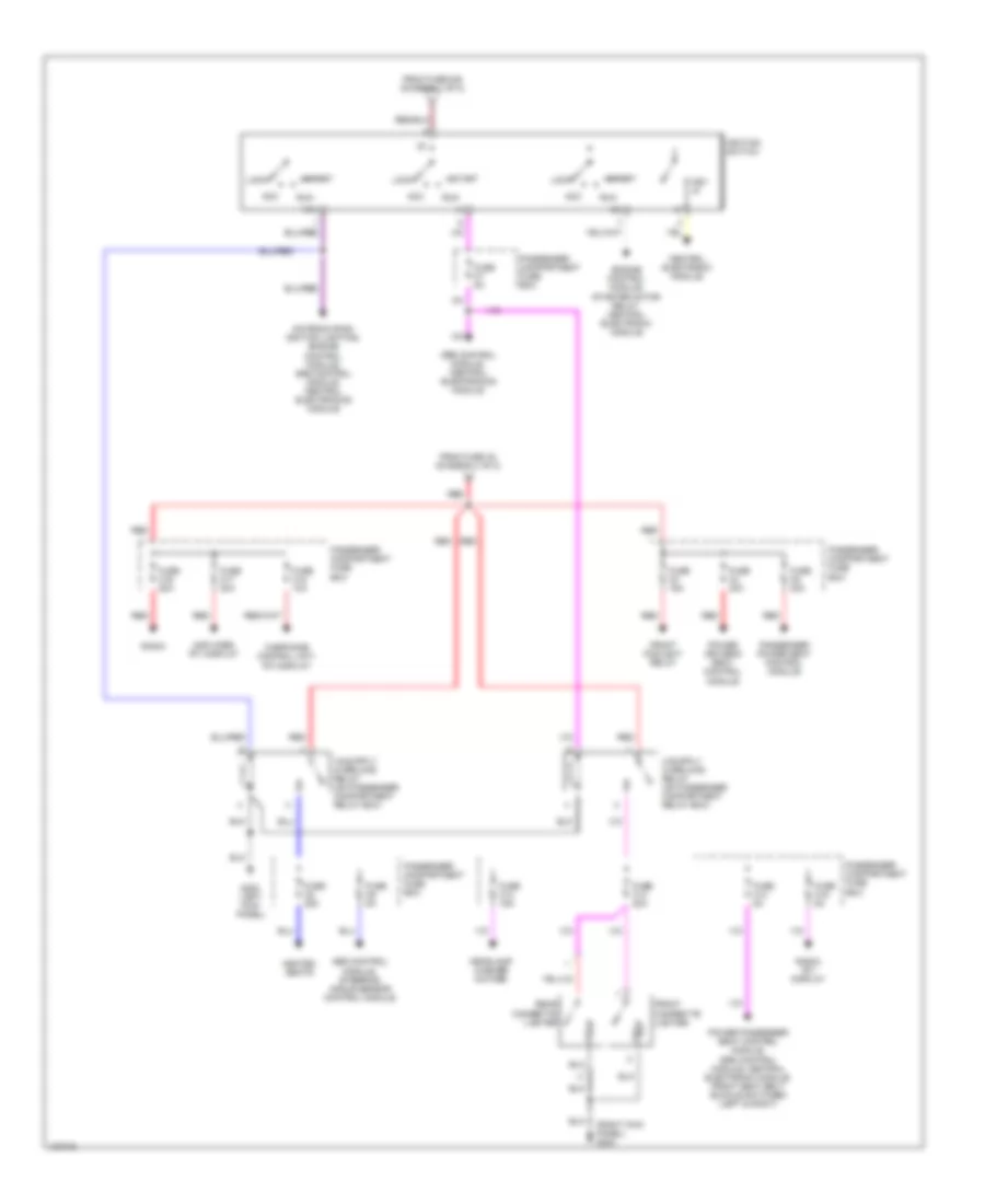 Power Distribution Wiring Diagram 2 of 2 for Volvo S80 2000