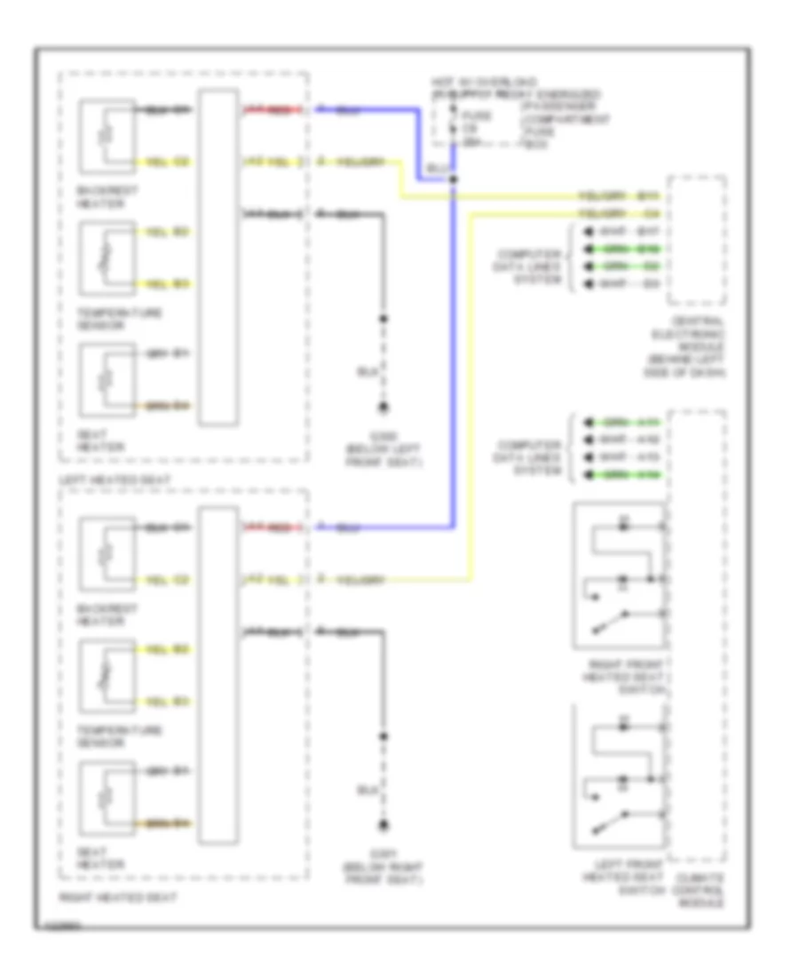 Heated Seats Wiring Diagram for Volvo S80 T 6 2000