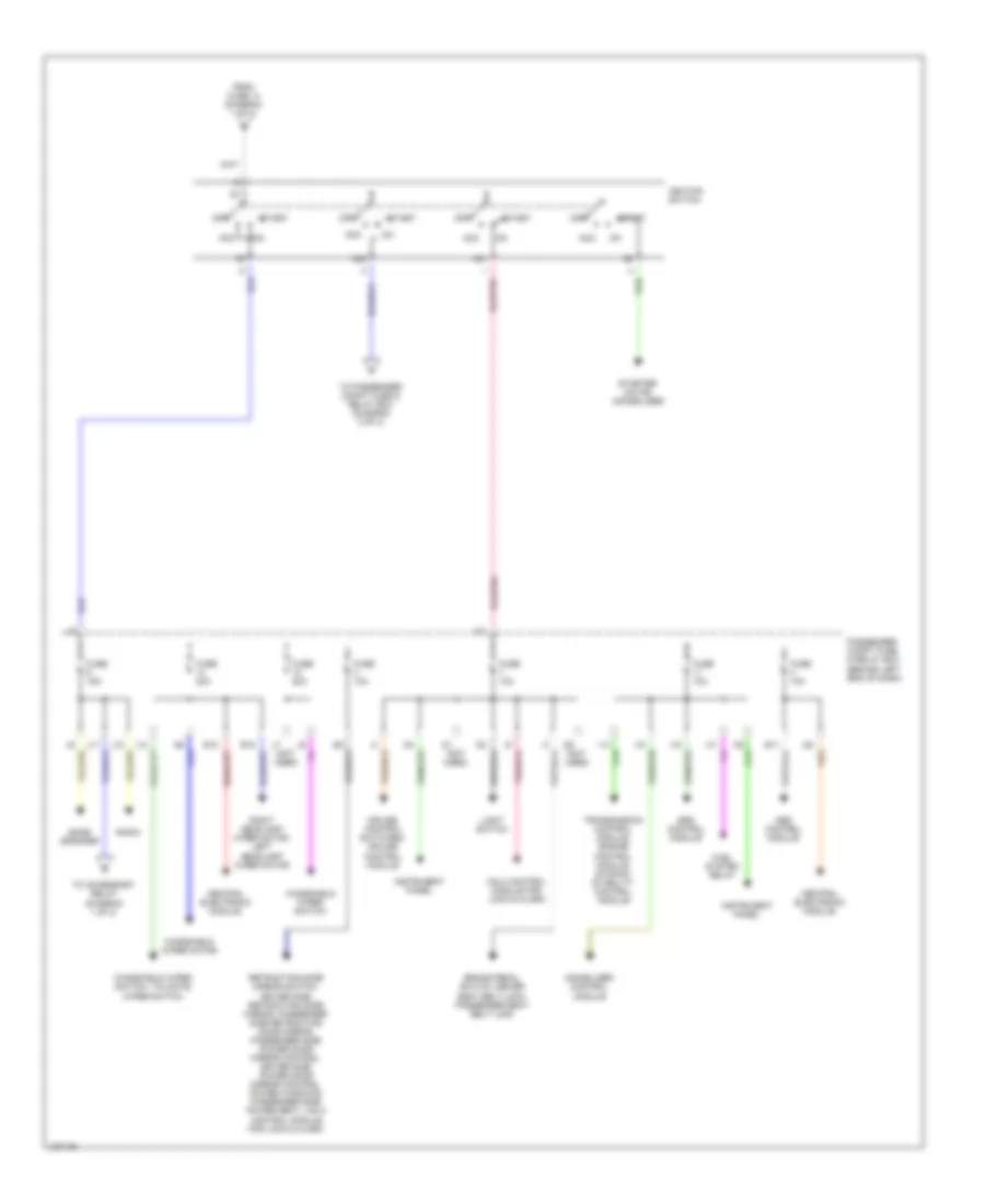 Power Distribution Wiring Diagram (3 of 3) for Volvo V40 2000