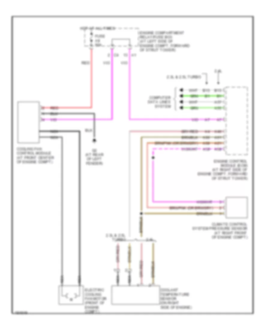 Cooling Fan Wiring Diagram for Volvo XC70 2004