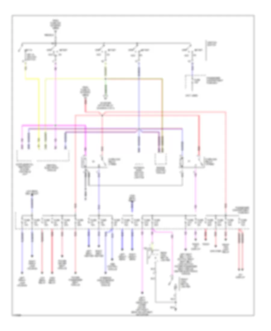 Power Distribution Wiring Diagram 3 of 3 for Volvo S60 2001