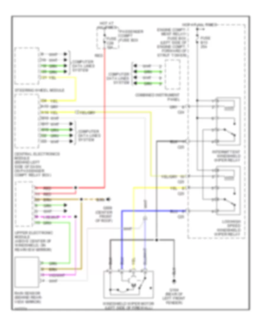 схема Датчика дождя для Volvo S60 2001