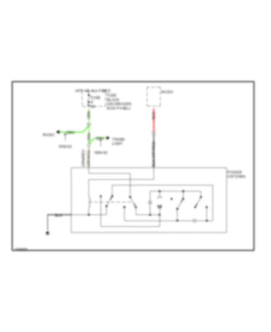 Power Antenna Wiring Diagram for Volvo 240 DL 1990