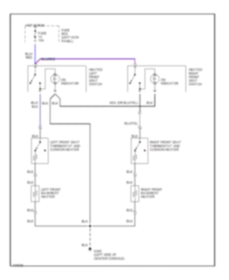 Heated Seats Wiring Diagram for Volvo 240 DL 1990
