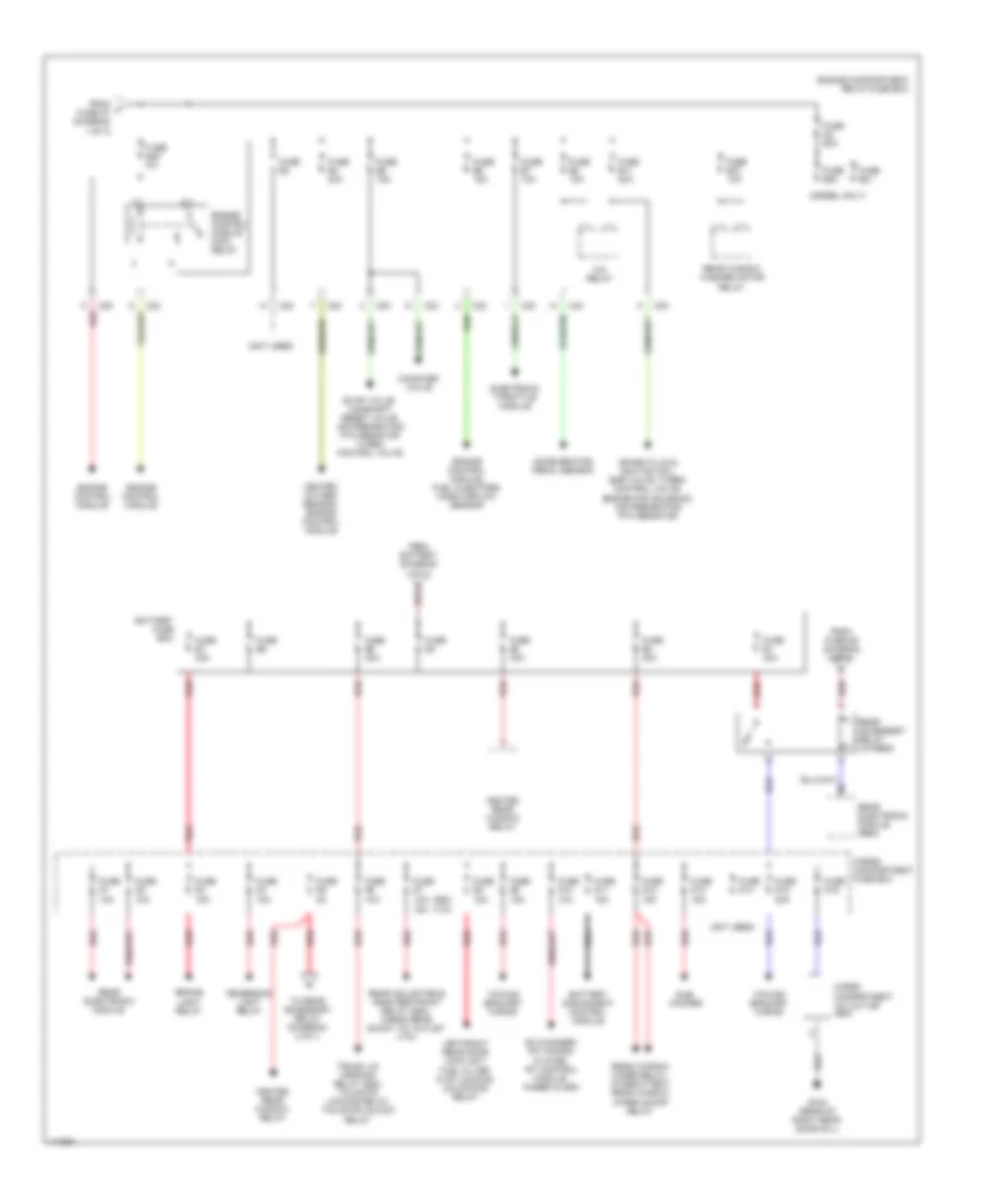 Power Distribution Wiring Diagram (2 of 3) for Volvo S80 2001