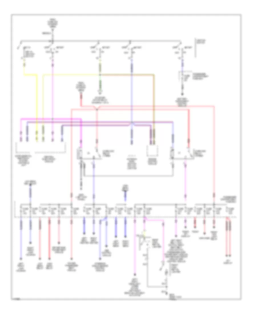 Power Distribution Wiring Diagram 3 of 3 for Volvo S80 2001