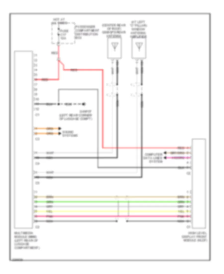 Multimedia  Traffic Information Wiring Diagram for Volvo S80 2010