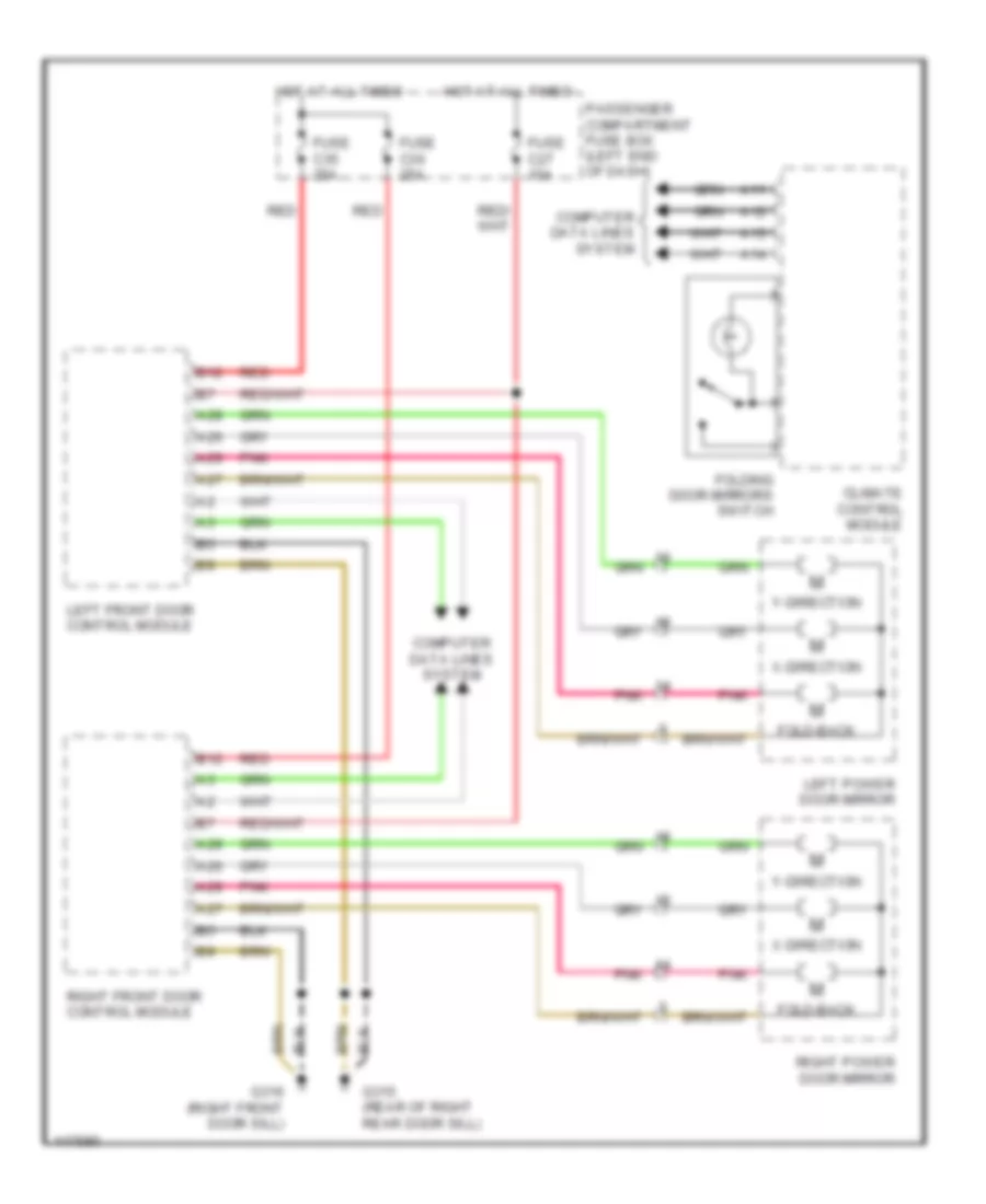 Power Mirror Wiring Diagram for Volvo V70 2001