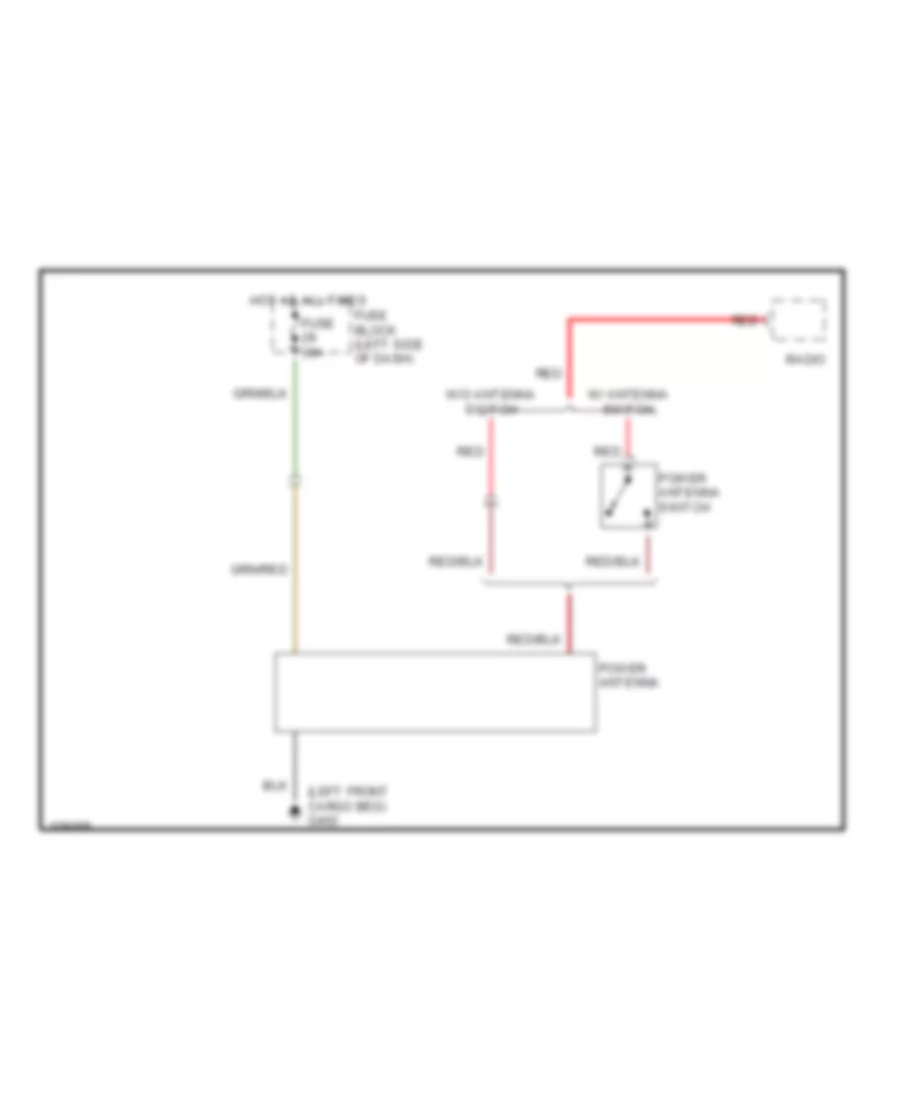 Power Antenna Wiring Diagram for Volvo 760 GLE 1990