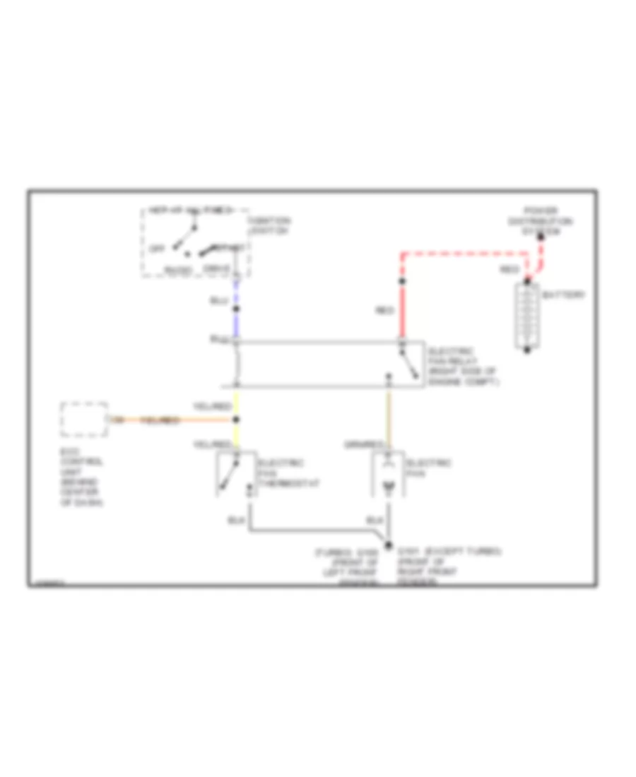 Cooling Fan Wiring Diagram for Volvo 760 Turbo 1990