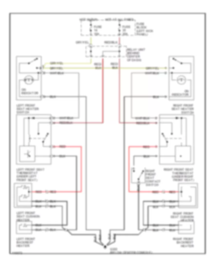Heated Seats Wiring Diagram for Volvo 760 Turbo 1990