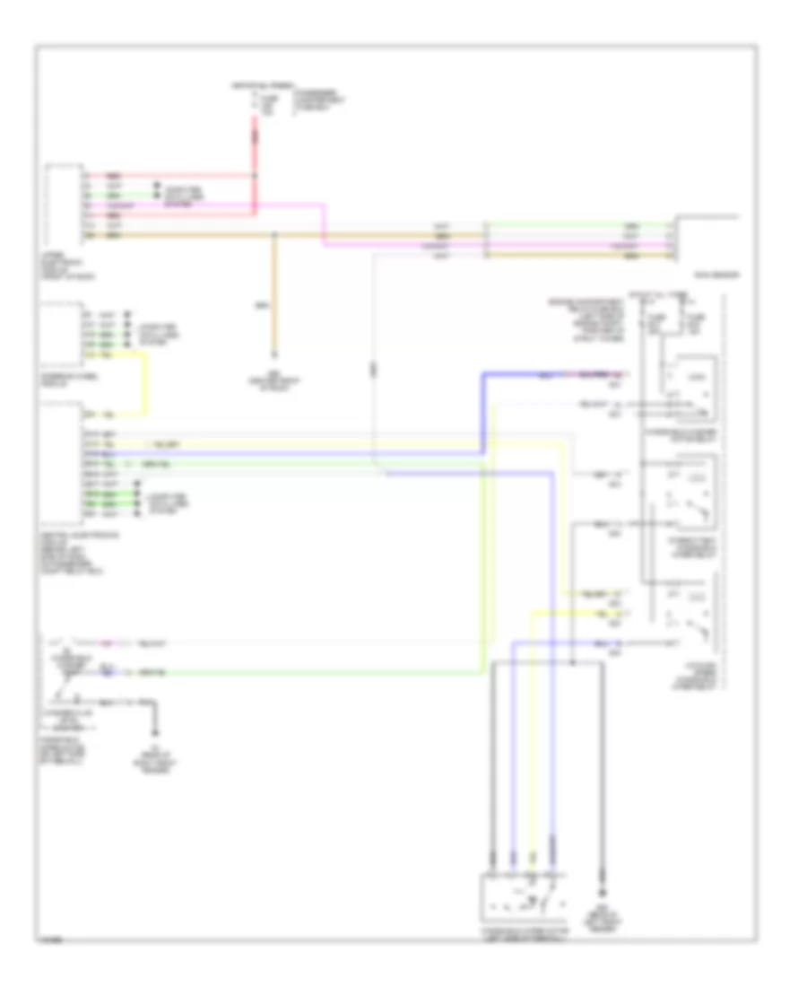 Электросхема передних стеклоочистителей дворников и омывателя лобового стекла для Volvo S60 2002