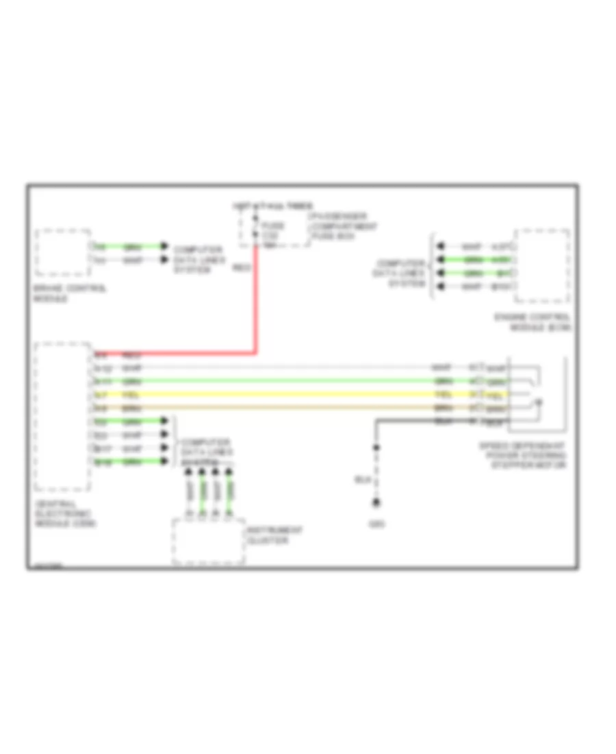 Electronic Power Steering Wiring Diagram for Volvo S60 T-5 2002